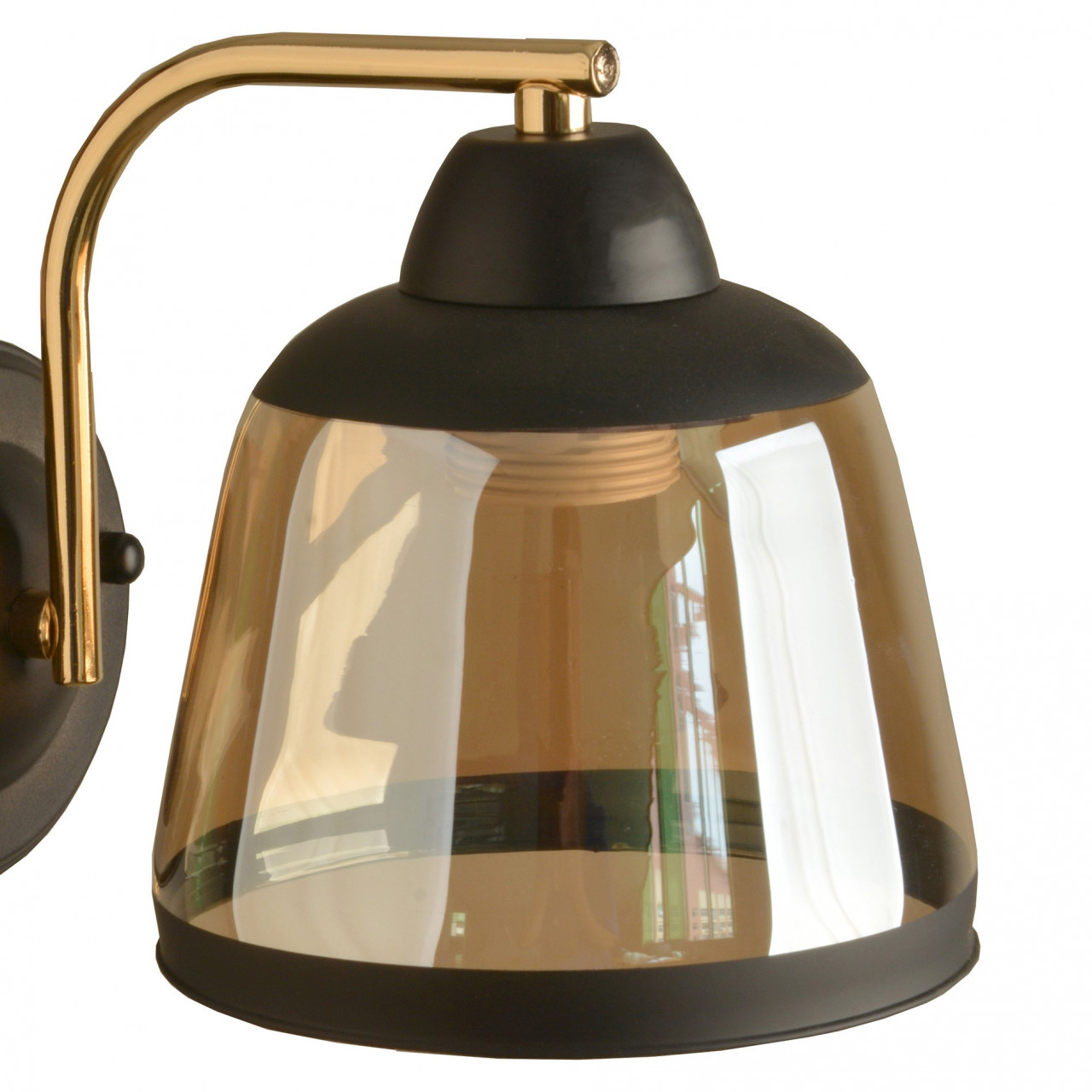 Aplica Darkish KL101042, 1xE27, cu intrerupator, neagra+aurie, IP20, Klausen - 1 | YEO