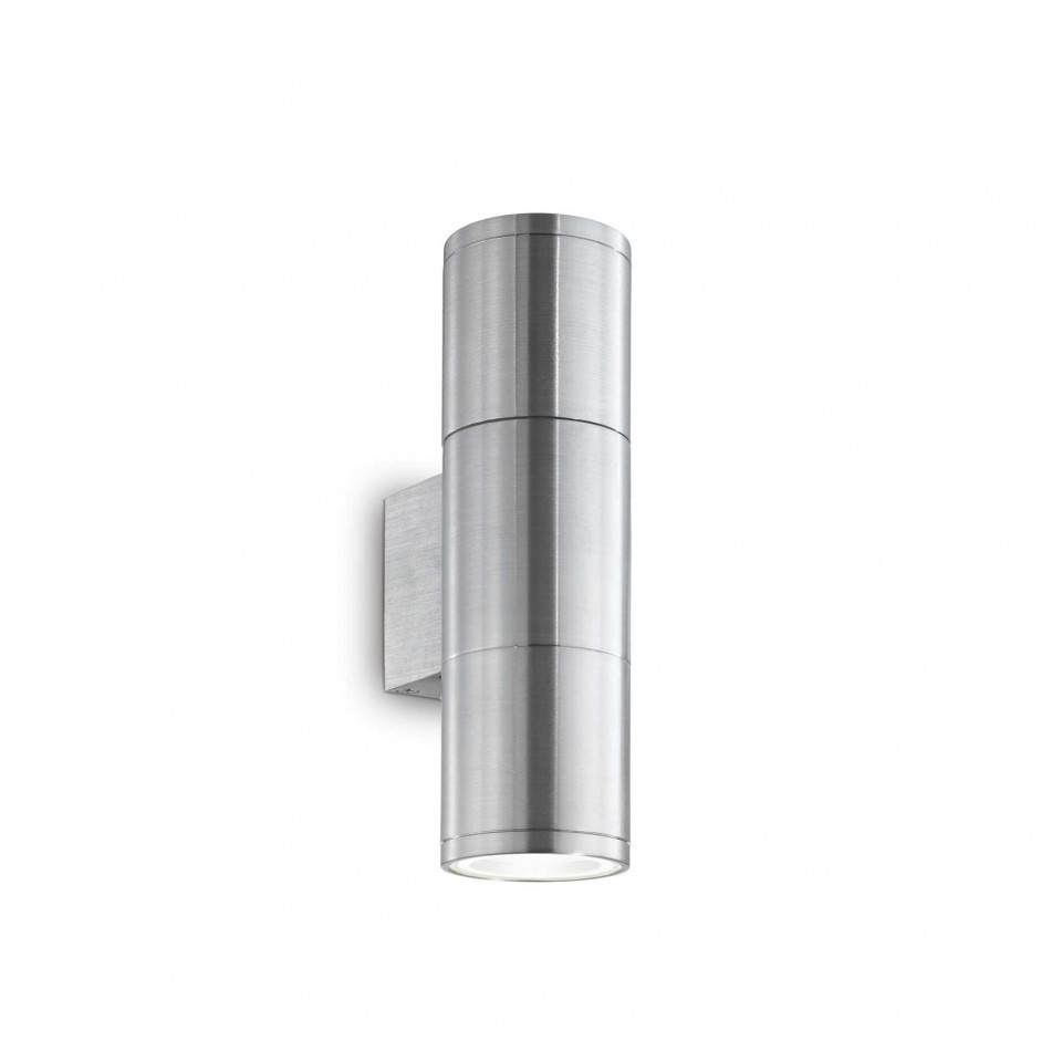 Aplica de exterior GUN AP2 SMALL, argintiu, 2 becuri, dulie GU10, 033013, Ideal Lux