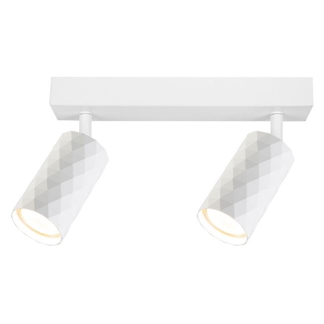 Aplica de perete Glamour, 2xGU10, alb, design triunghiular, Masterled