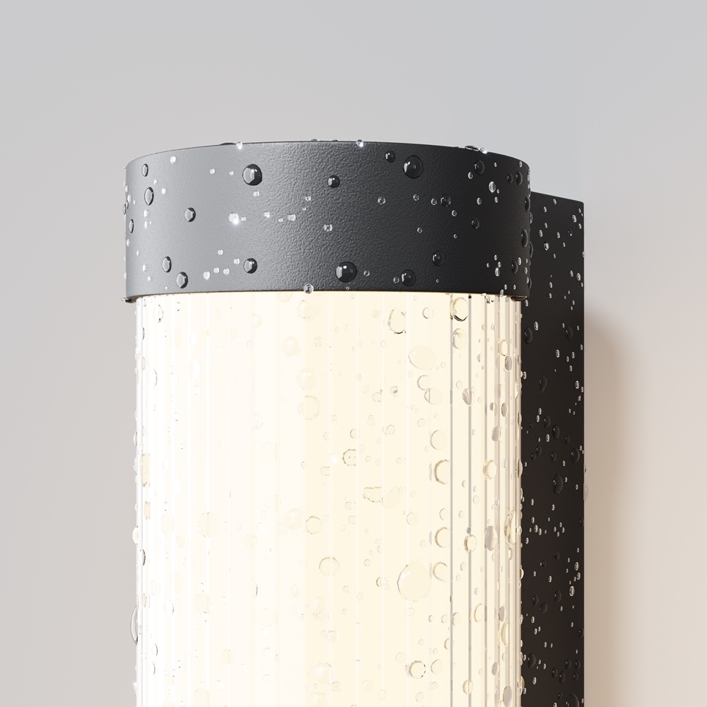 Aplica exterior Rounge, 16W, lumina calda (3000K), IP54, neagra, Maytoni - imagine 4