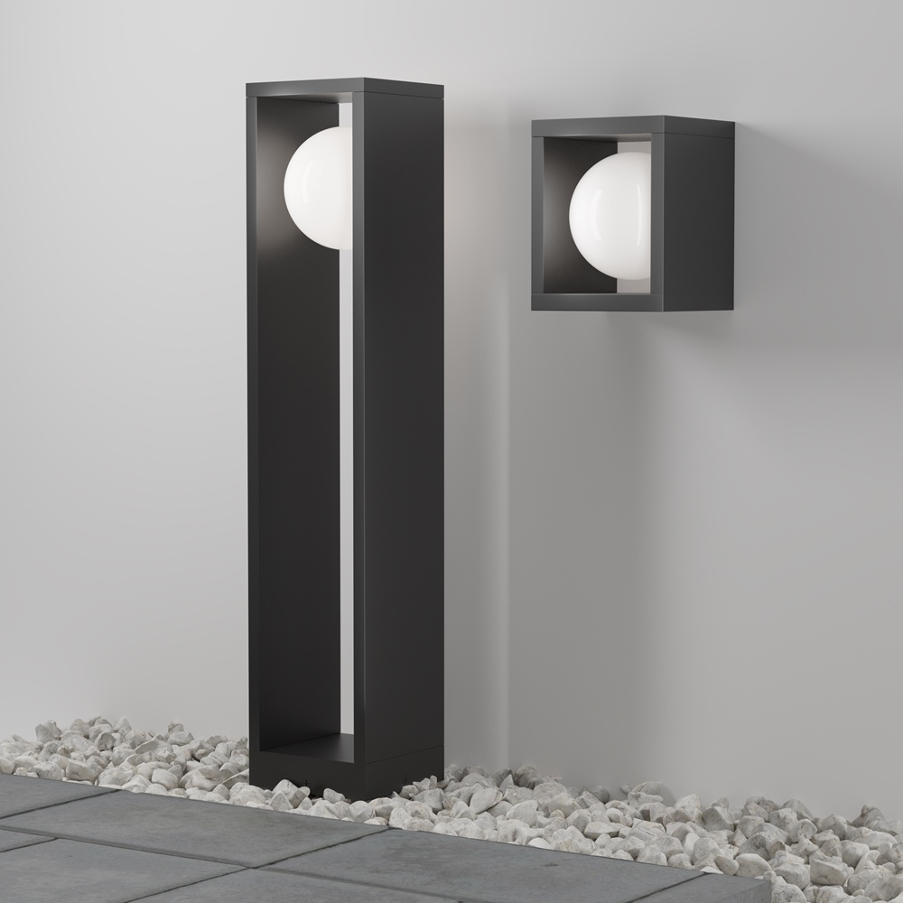 Aplica exterior Slate, 10W, lumina calda (3000K), IP65, grafit, Maytoni - imagine 3