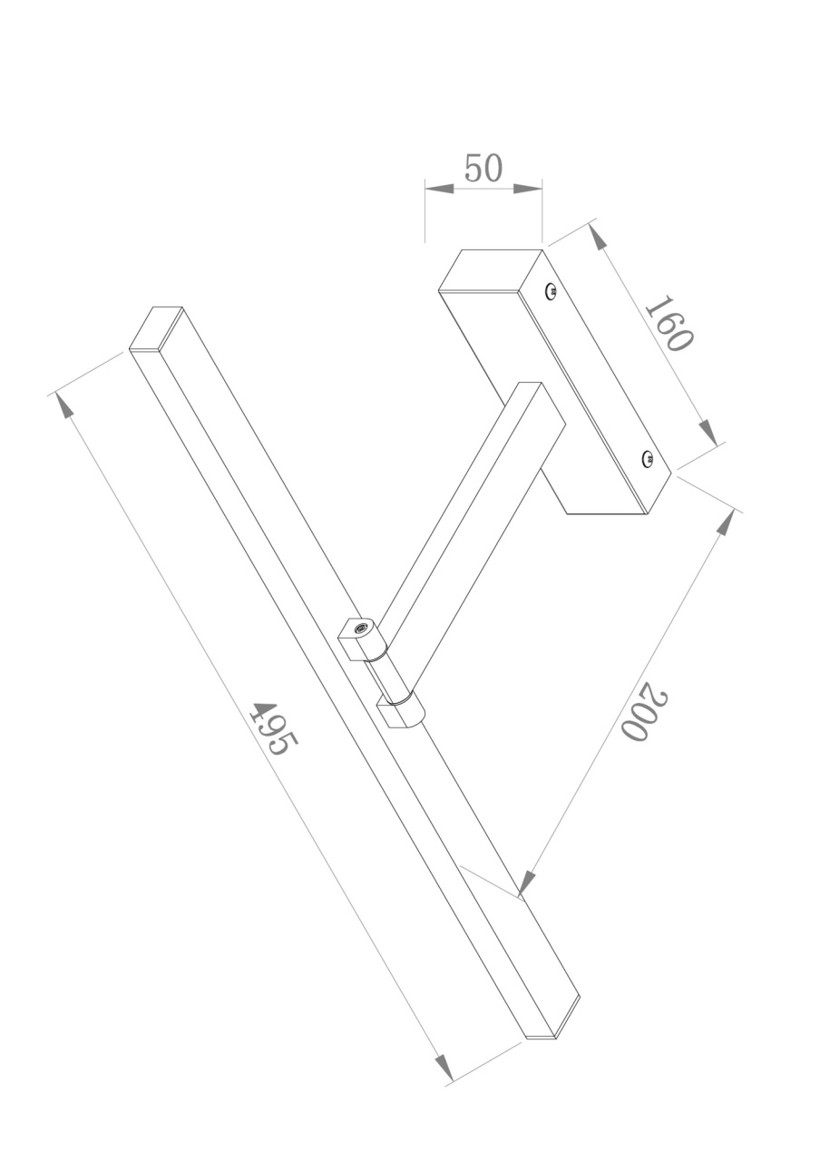 Aplica LED Bris MIR008WL-L12W4K, 12W, 820lm, lumina neutra, IP20, alba, Maytoni