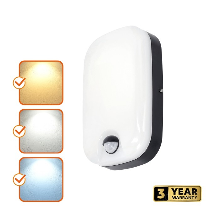 Aplica LED cu senzor de miscare BAVANO, 15W, lumina calda/neutra/rece, IP54, neagra, Kobi - 1 | YEO