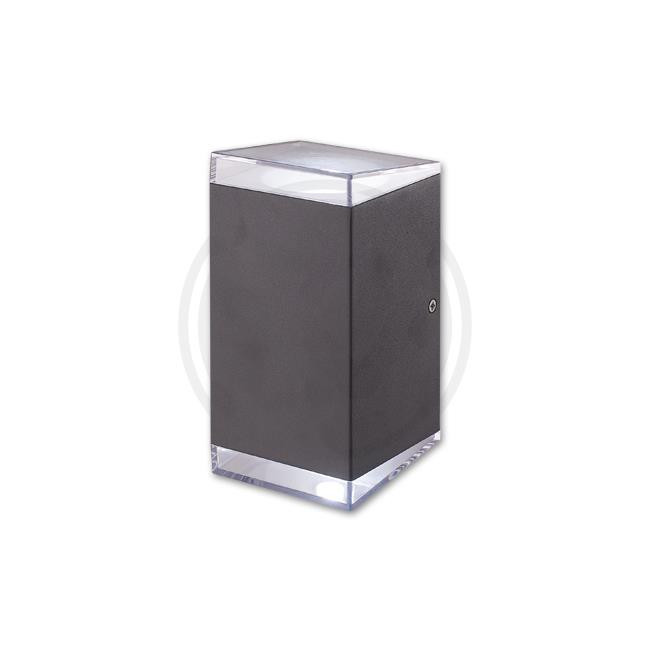 Aplica LED pentru exterior Masterled, neagra, 2 becuri, 7W, 980lm, lumina neutra (4500K), IP54, clasa energetica F