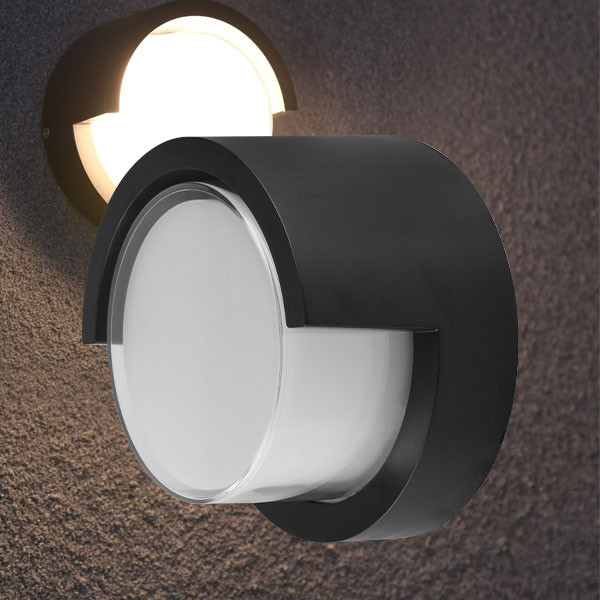 Aplica LED pentru exterior rotunda, 15W, 1450lm, lumina neutra (4000K), neagra, alba, Braytron - 1 | YEO