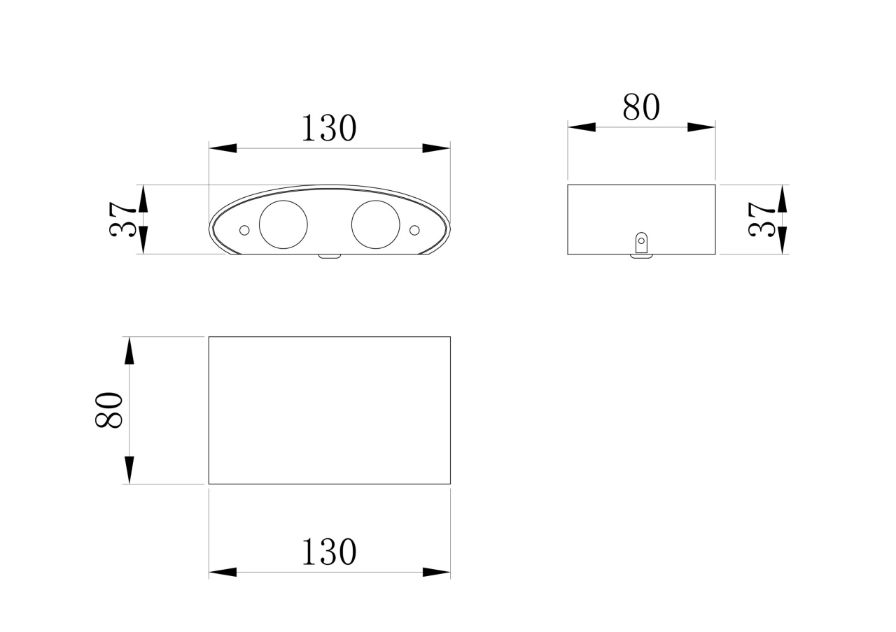 Aplica pentru exterior LED Strato O417WL-L4GR3K, 4W, 400lm, lumina calda, IP54, gri, Maytoni