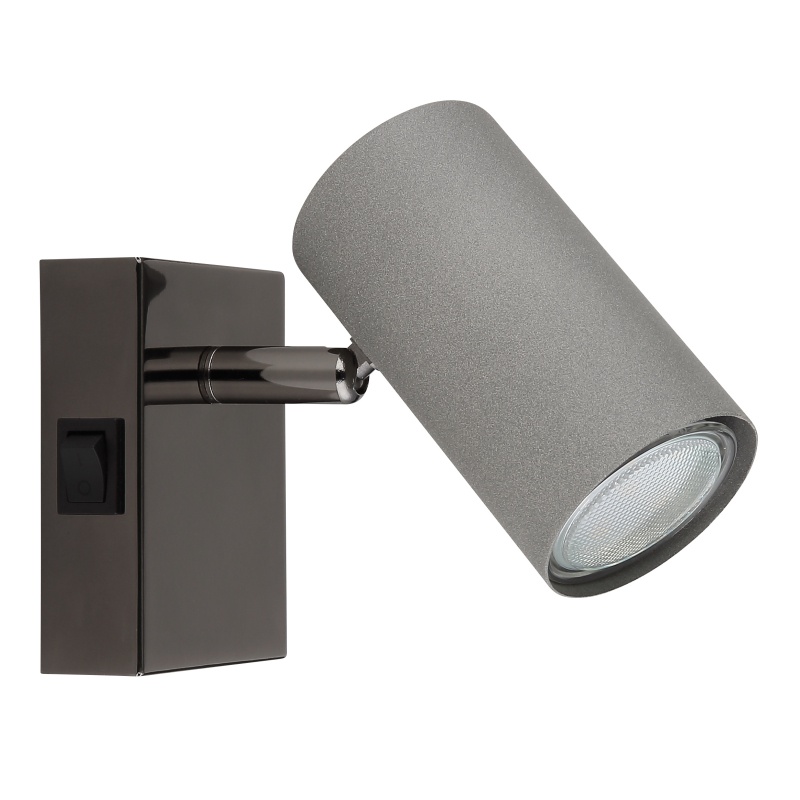Aplica Robby GU10, metal negru-crom si gri mat, intrerupator, Globo Lighting - imagine 5