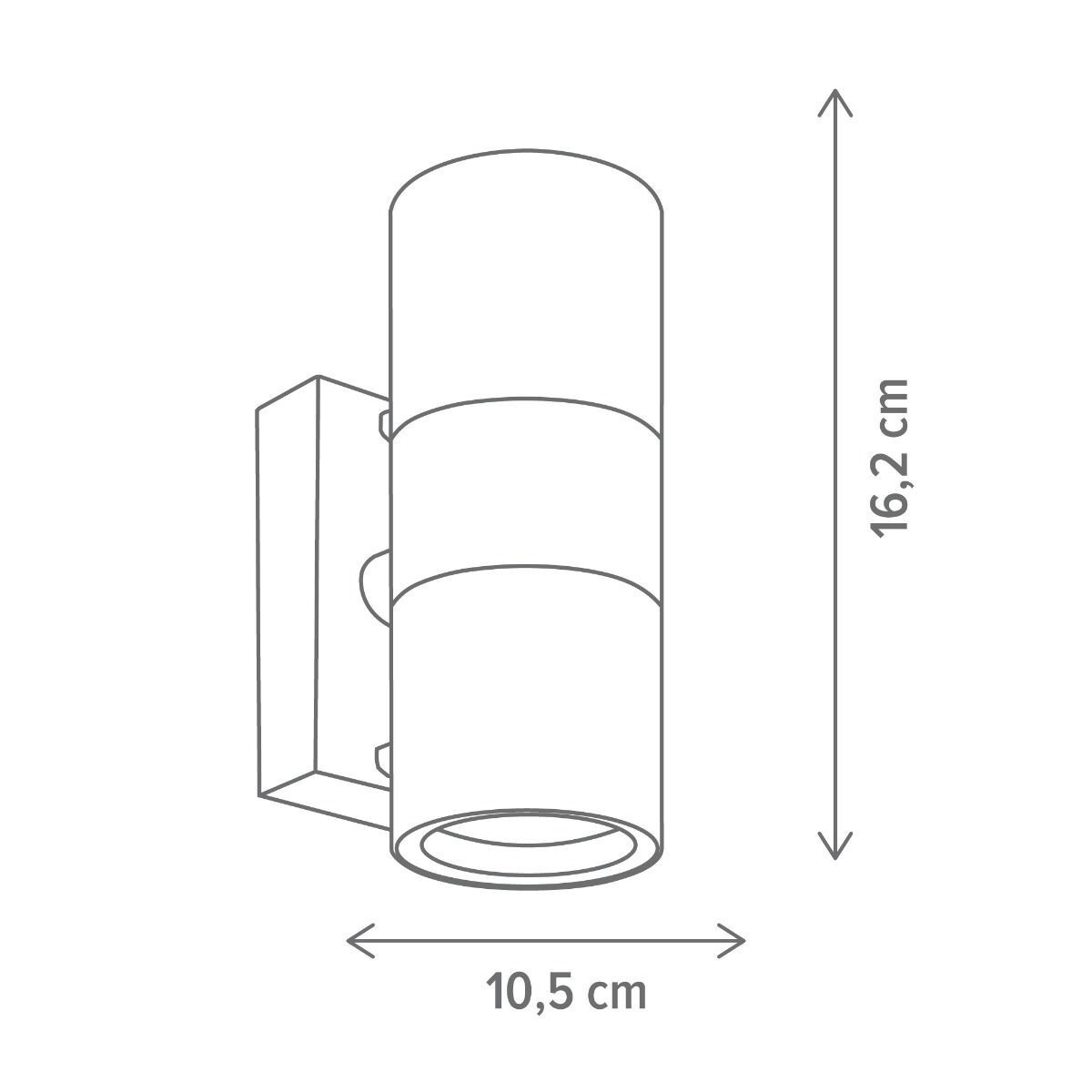 Aplica Spot 2, 2xGU10, alba, Klausen