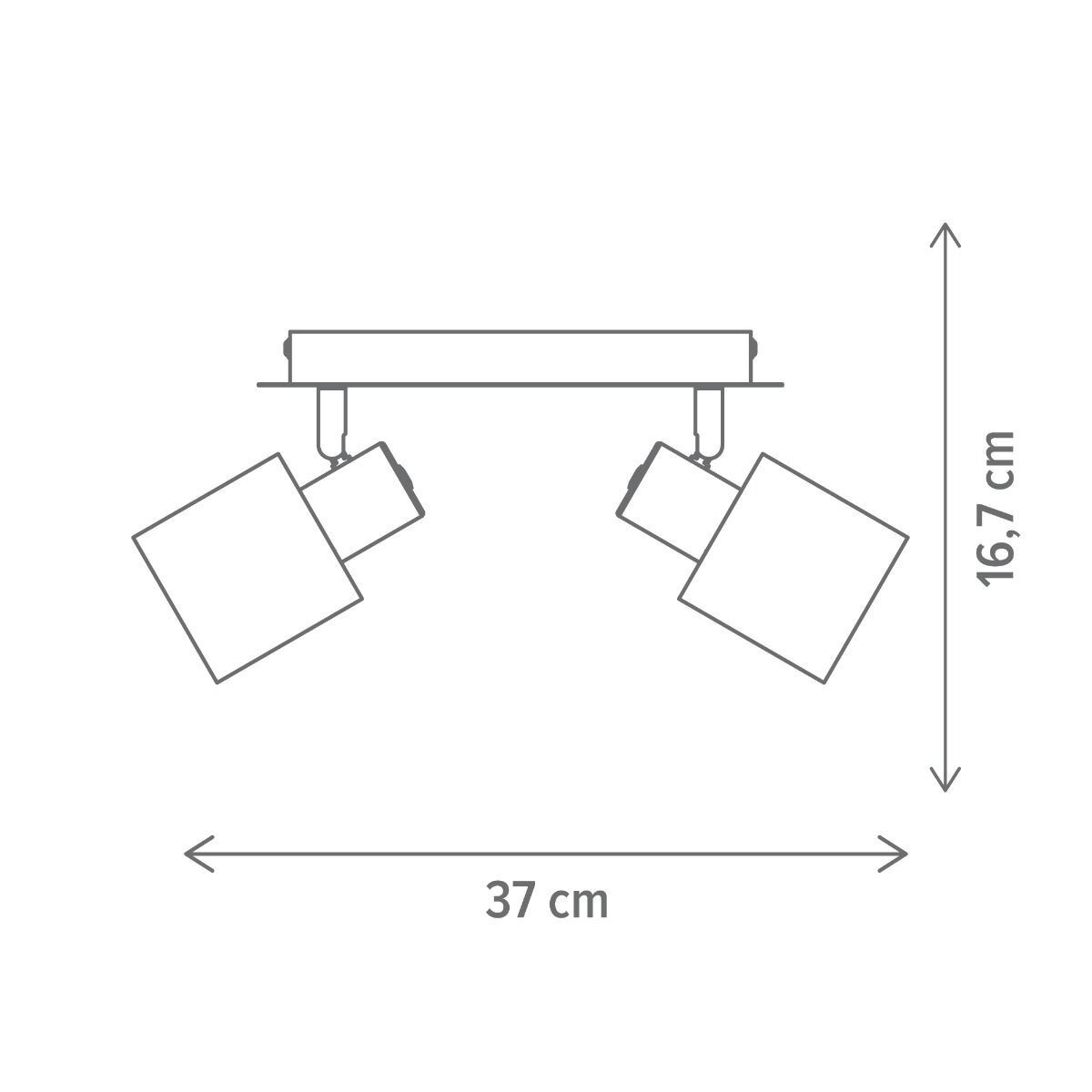 Aplica Whitish AP2, 2xE27, alba, Klausen