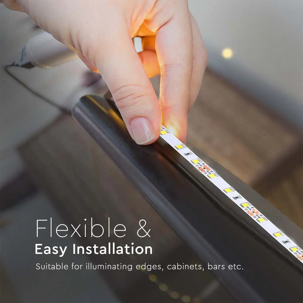 Banda led SMD 4040 V-TAC, lumina neutra (4000K), 8W/metru, 60 leduri/m, 800lm/m, 12V, IP20 - imagine 6