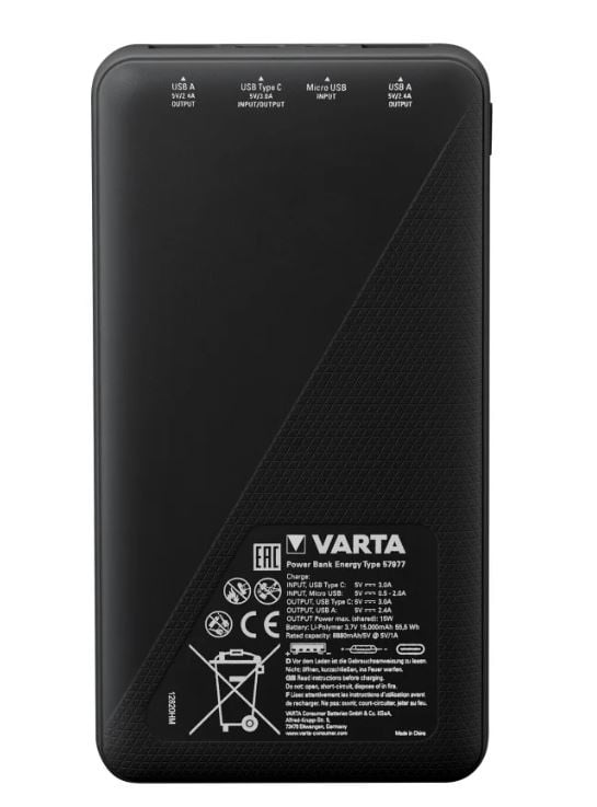 Baterie Externa 20000mAh, Varta, iesire USB A + C - 4 | YEO