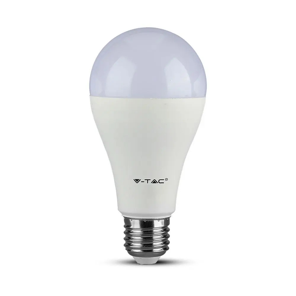 Bec LED 15W(85W) V-TAC, A60, E27, 1250 lm, cip Samsung, lumina calda (3000 K), clasa energetica F