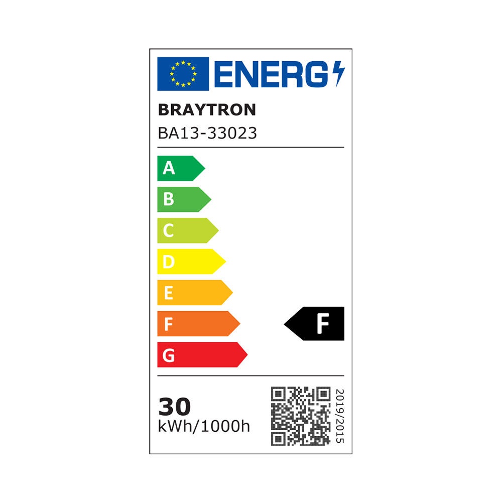 Bec led 30W (175W) Braytron, T100, E27, 3000 lm, lumina rece (6500K), clasa energetica F