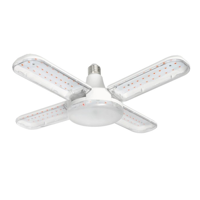 Bec led pentru cresterea plantelor, 40W, E27, 4 brate ajustabile