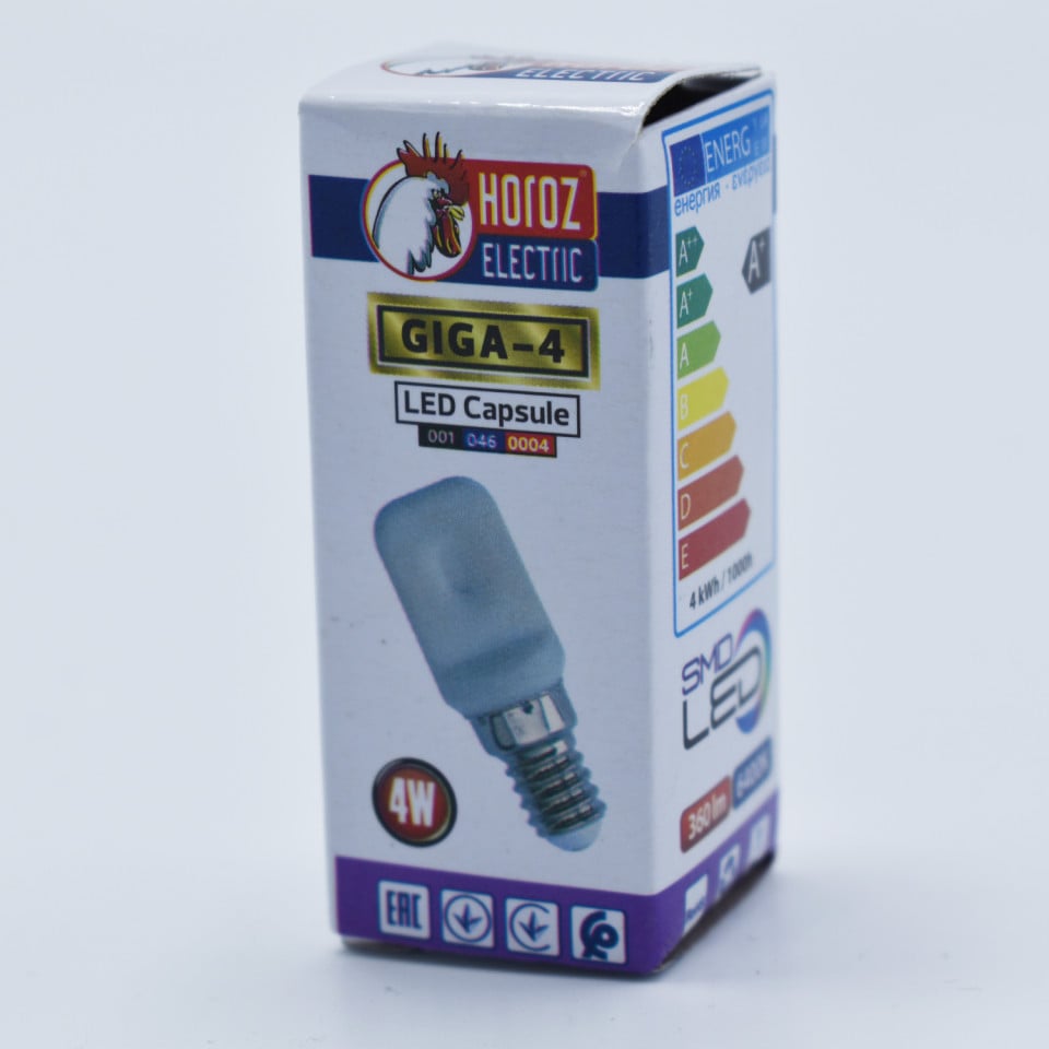 Bec led tip capsula 4W (30W), E14, 360lm, lumina rece (6400K), opal, Horoz Electric