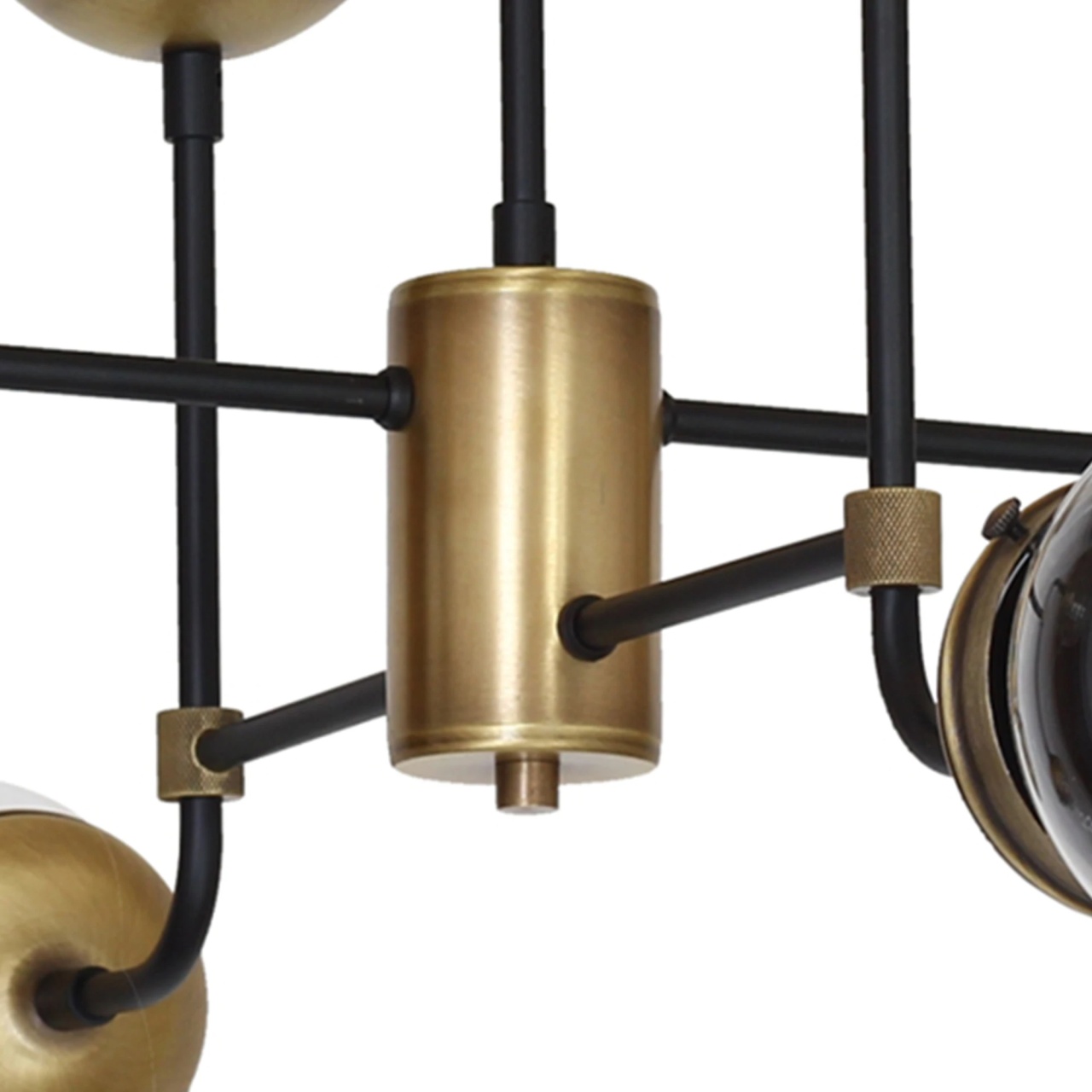 Candelabru Bravo KL6603, 8xE27, bronz + sticla transparenta, metal + sticla, stil industrial, Klausen - imagine 2