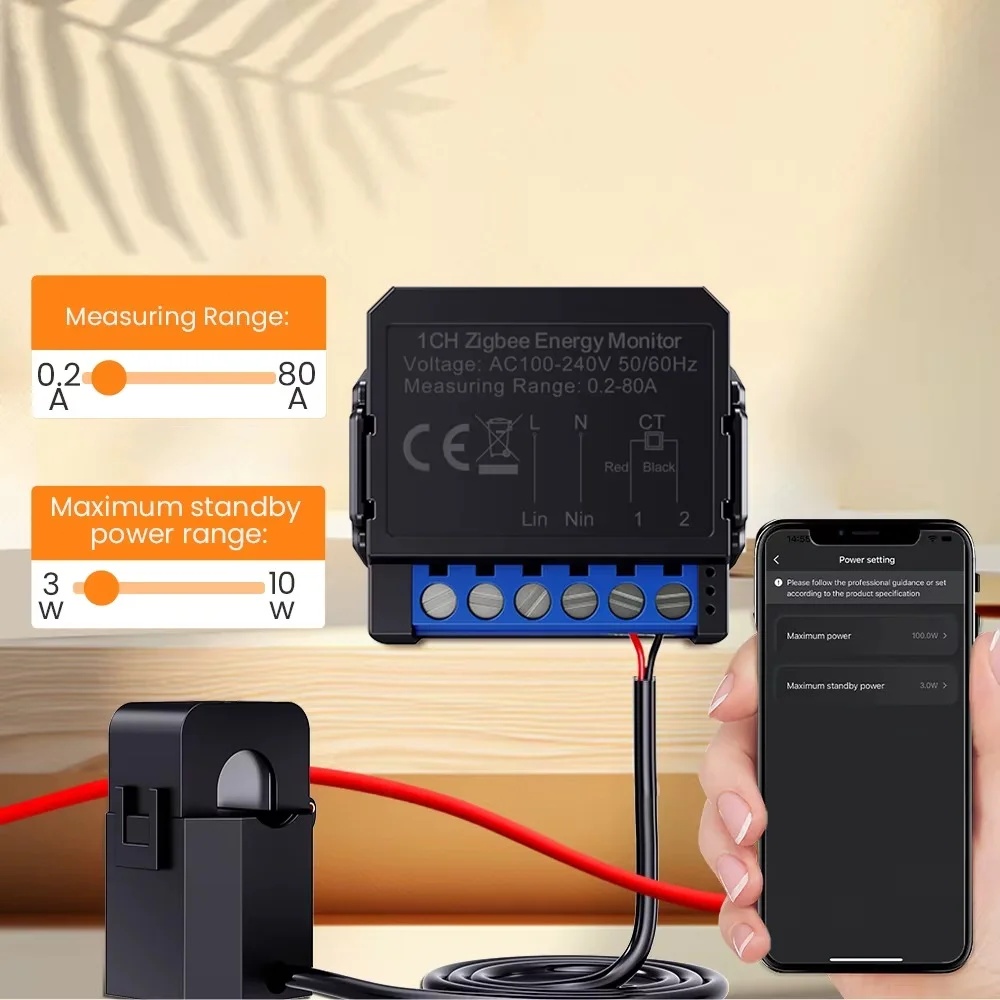 Contor Smart de Energie bidirectional Avatto – WiFi + Zigbee, Tuya Smart, monitorizare consum, 32A - imagine 5