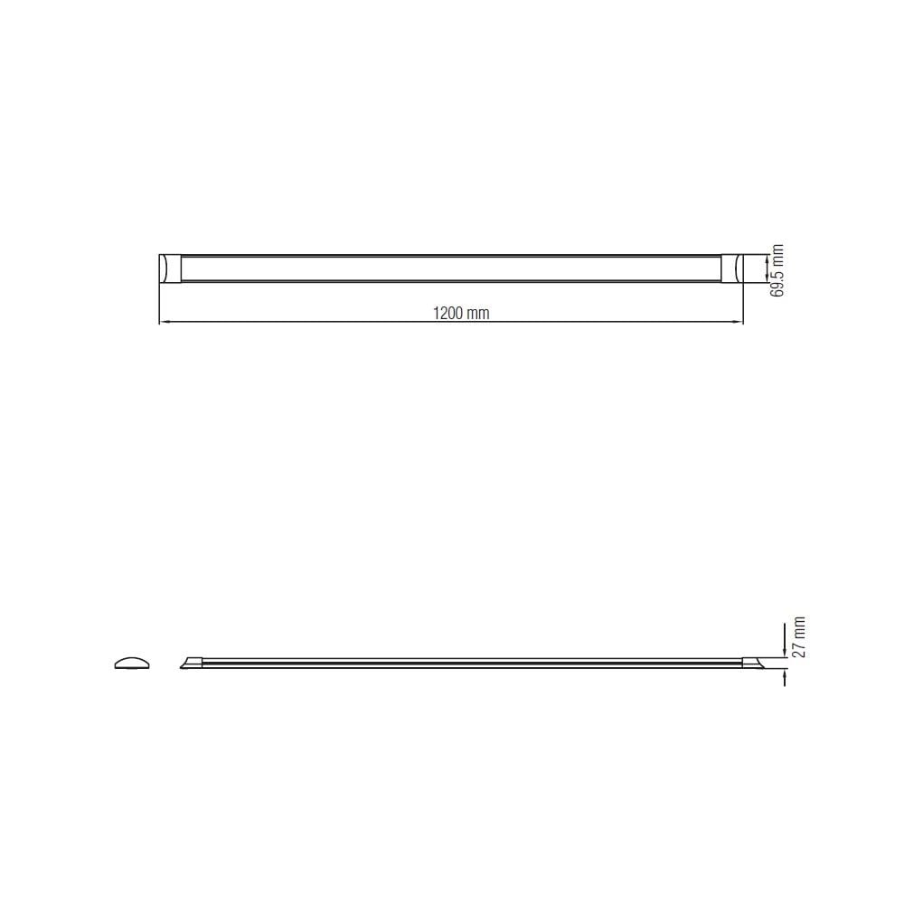 Corp led Tetra 36W, 1200mm, Horoz, lumina rece - 1 | YEO