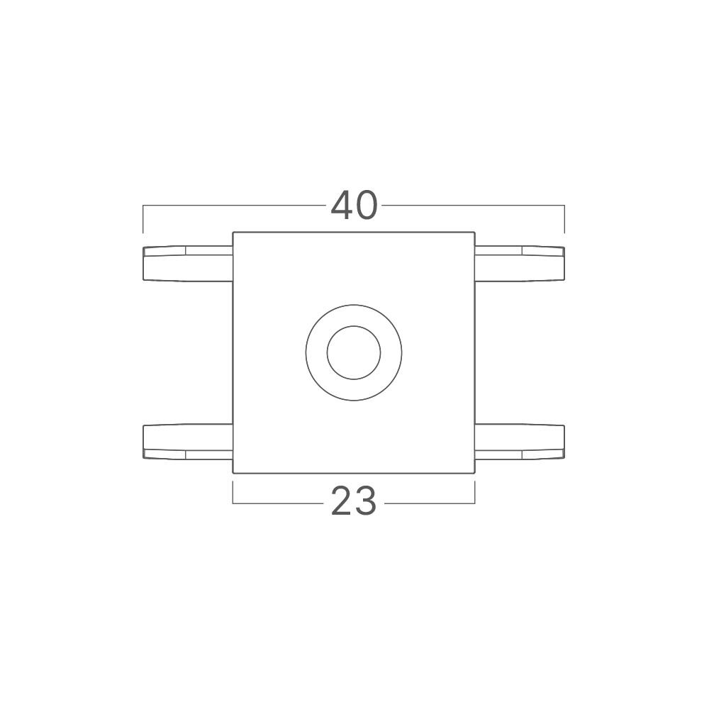 Element imbinare drept pentru sina magnetica S20B-SR02, negru, Braytron - Imagine 3