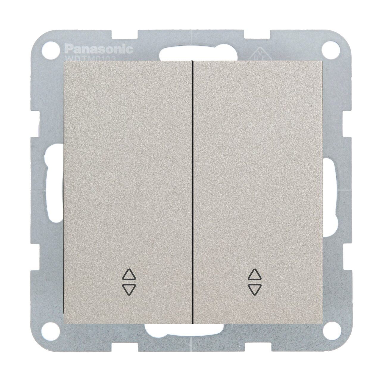 Intrerupator dublu cap scara 10A, IP20, Bronz, Panasonic Karre Plus 55