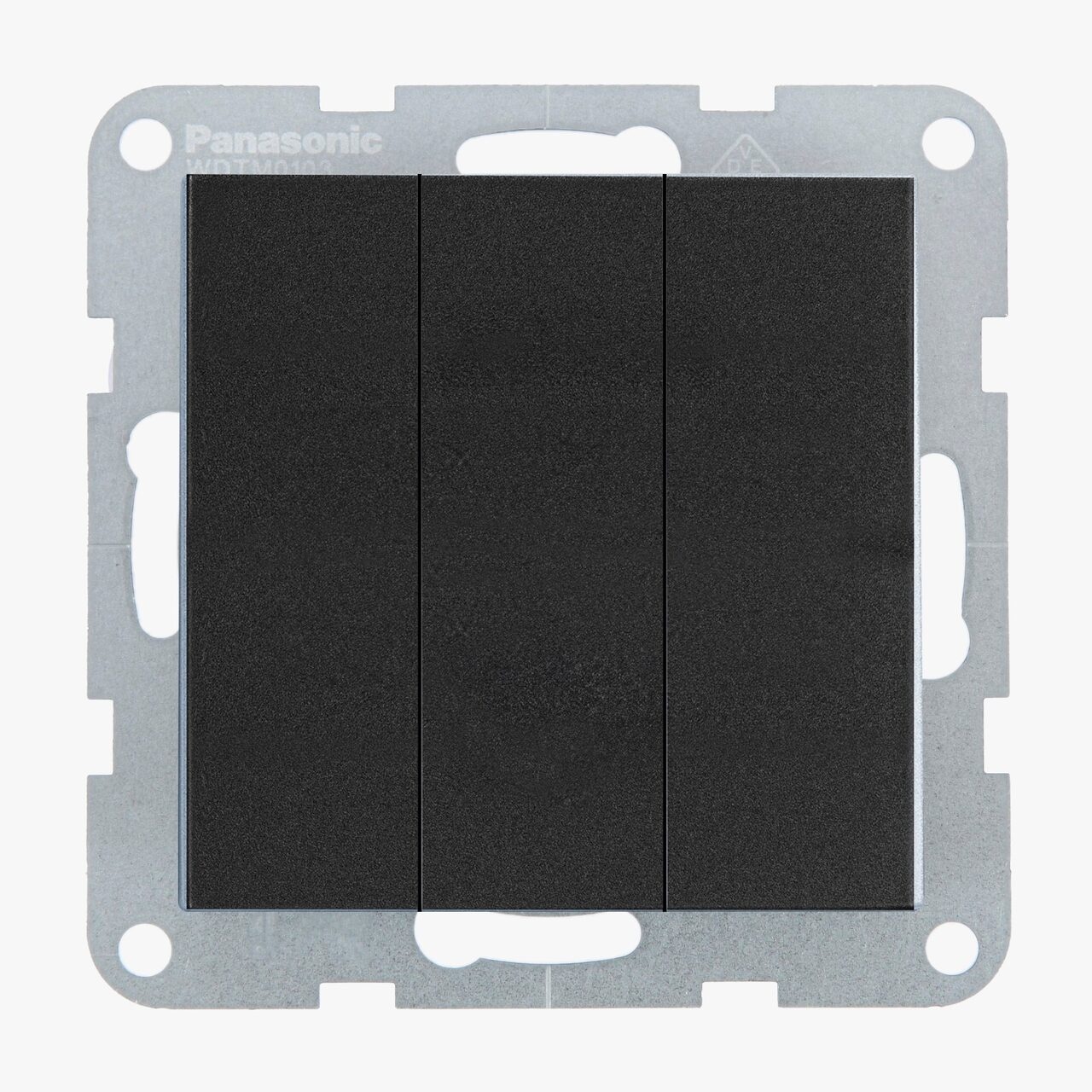 Intrerupator triplu 10A, IP20, Negru, Panasonic Karre Plus 55