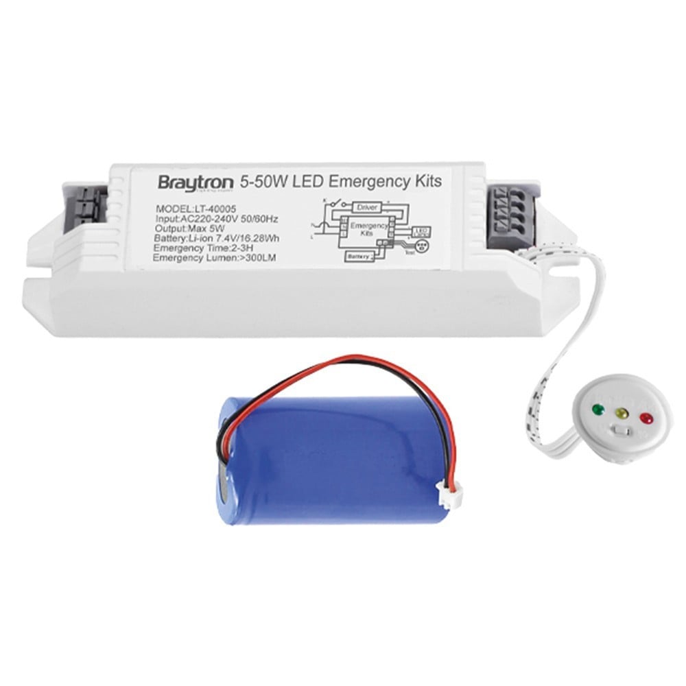 Kit emergenta Braytron pentru spoturi led, 10-50W, 120-180 min