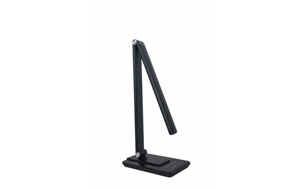 Lampa de birou LED Optonica, 8W, lumina calda/neutra/rece (3000-6000 K), neagra, USB, reincarcabila, dimabila