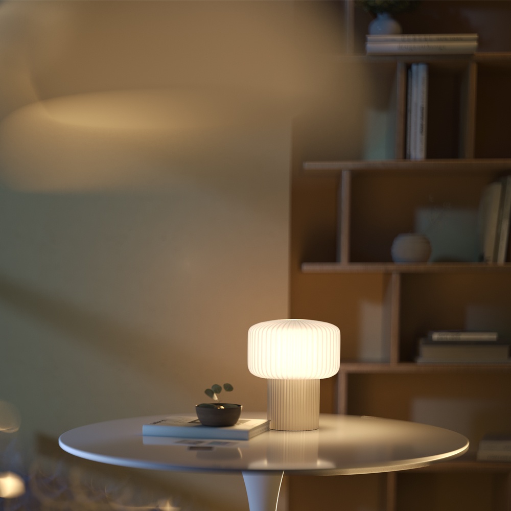 Lampa de masa Omaggio 1xG9, bej, ceramica, Maytoni - imagine 8