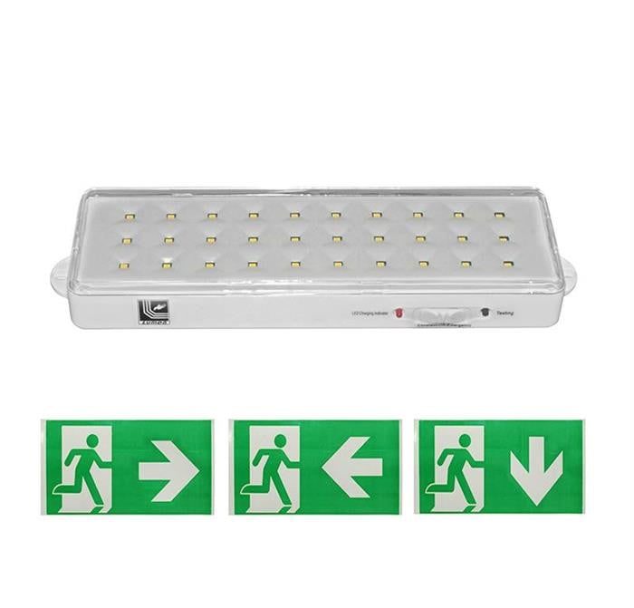 Lampa Exit LED nepermanenta Lumen, 30 leduri, IP20, autocolant inclus