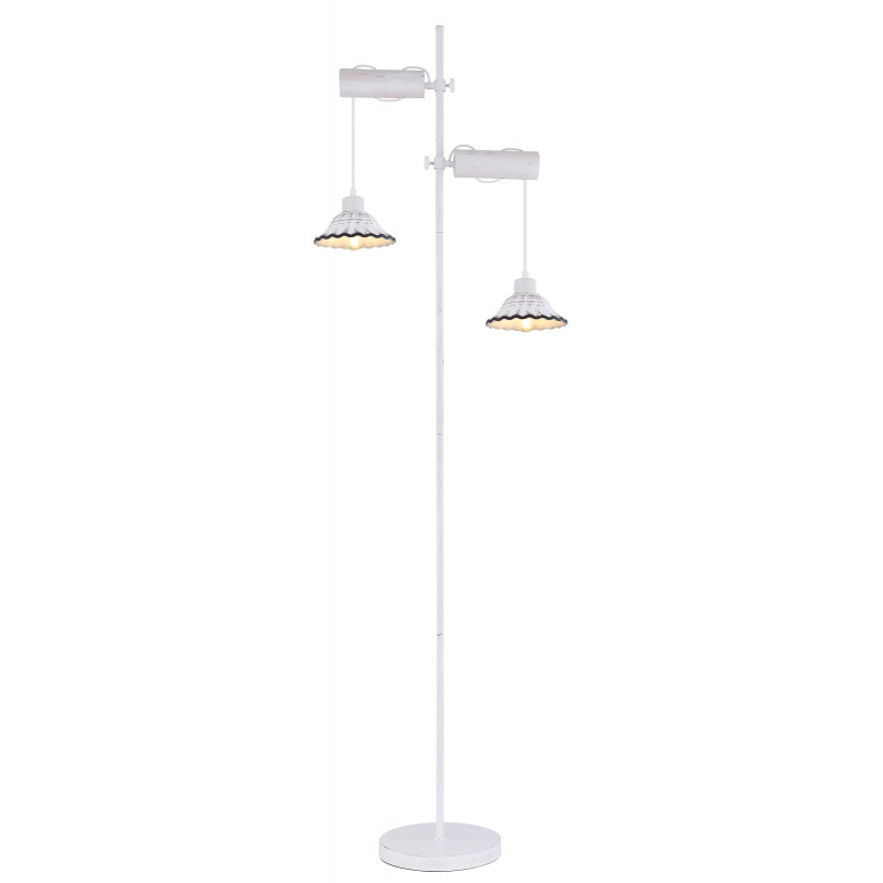 Lampadar Jowita 54050-2S, cu intrerupator, 2xE27, alb, IP20, Globo