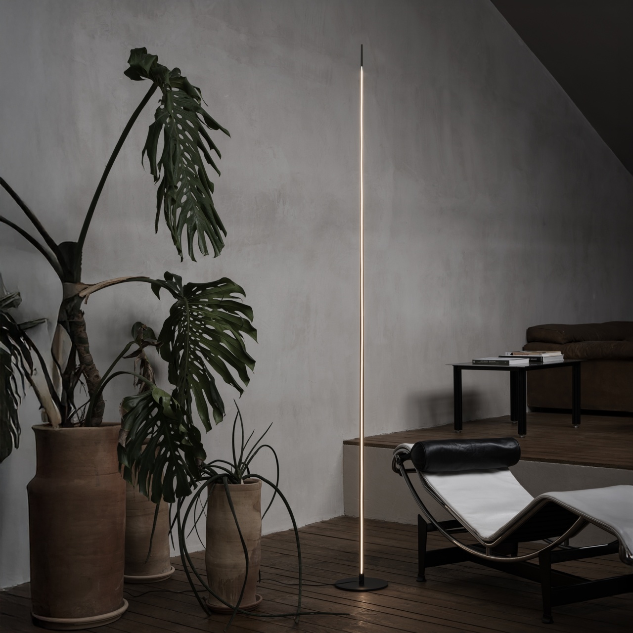 Lampadar LED Blade 15W, 1220lm, lumina calda (3000 K), dimabil, IP20, negru, Ideal Lux - imagine 2