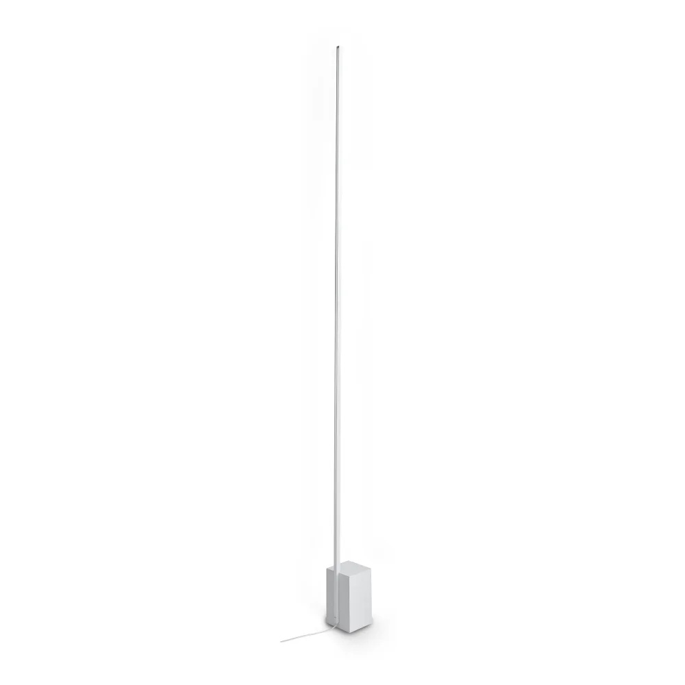 Lampadar LED Essence Square 24W, lumina calda (3000 K), 1500lm, IP20, alb, dimabil, Ideal Lux