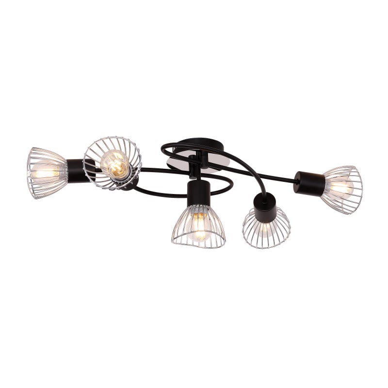 [Lichidare de stoc]Lustra Fassa 54815-5, 5xE14, crom+negara, IP20, Globo Lighting