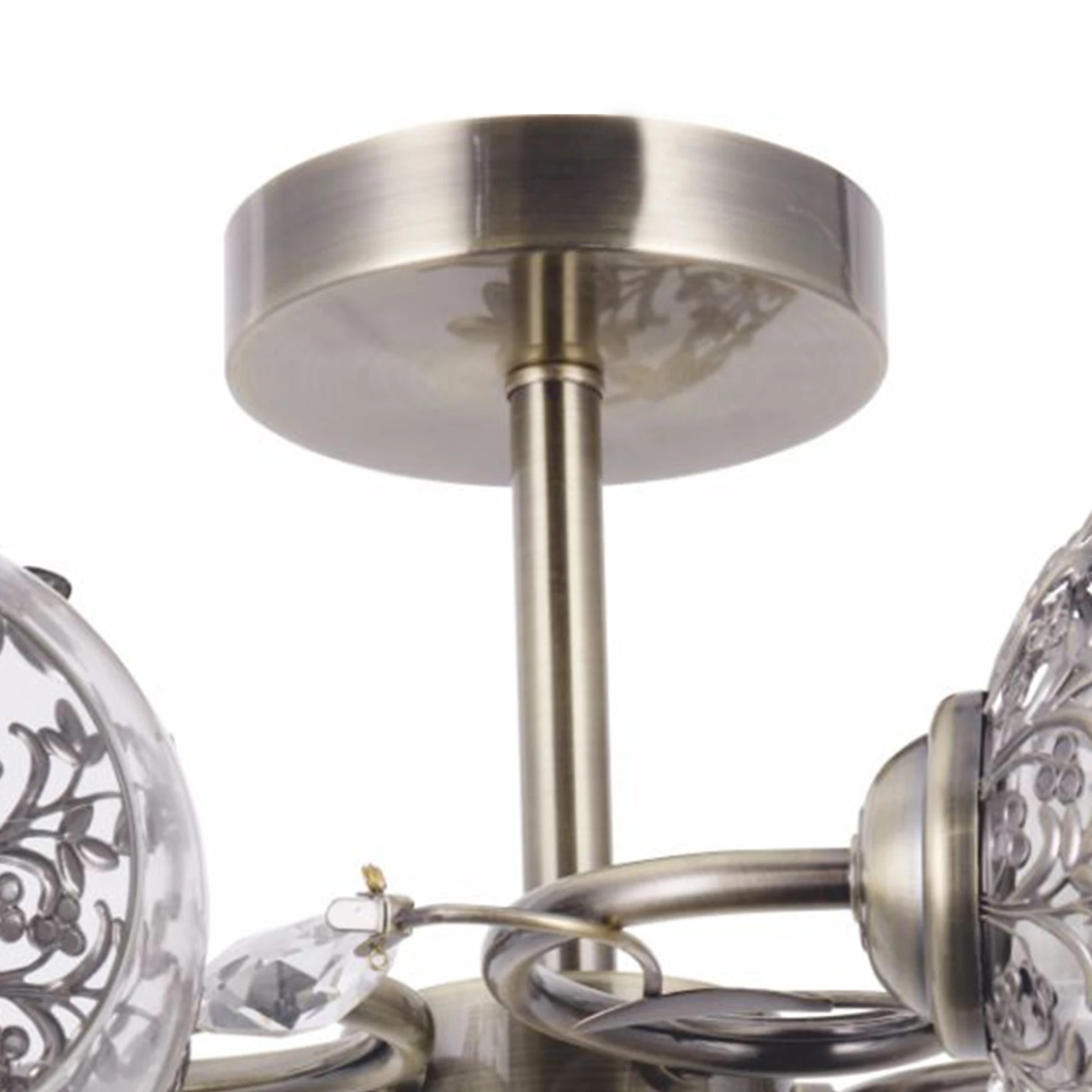 Lustra Desert LY-3463, 5xE27, bronz si alb transparent, stil clasic, IP20 - imagine 4