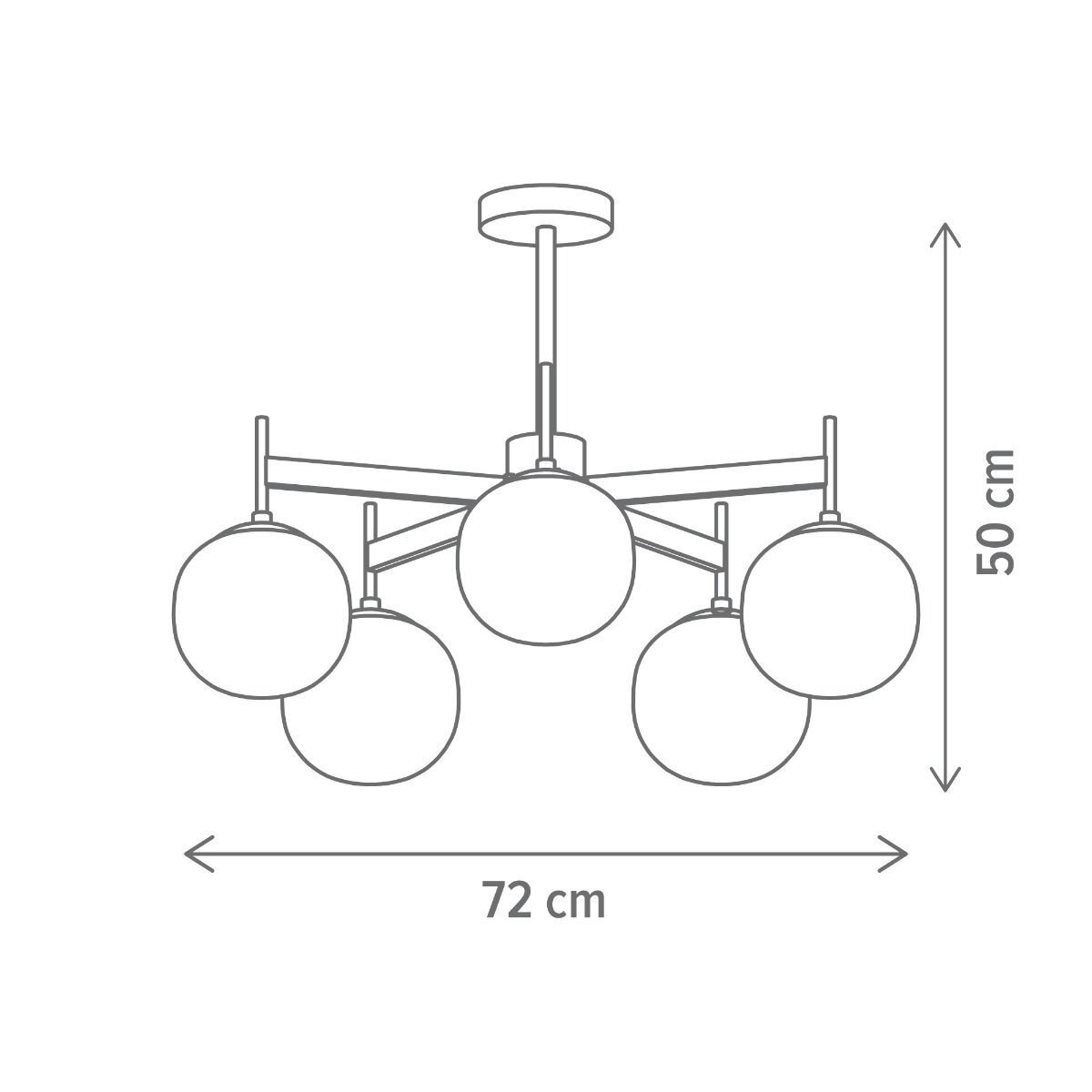 Lustra Impressive 5, 5xE27, alama, Klausen