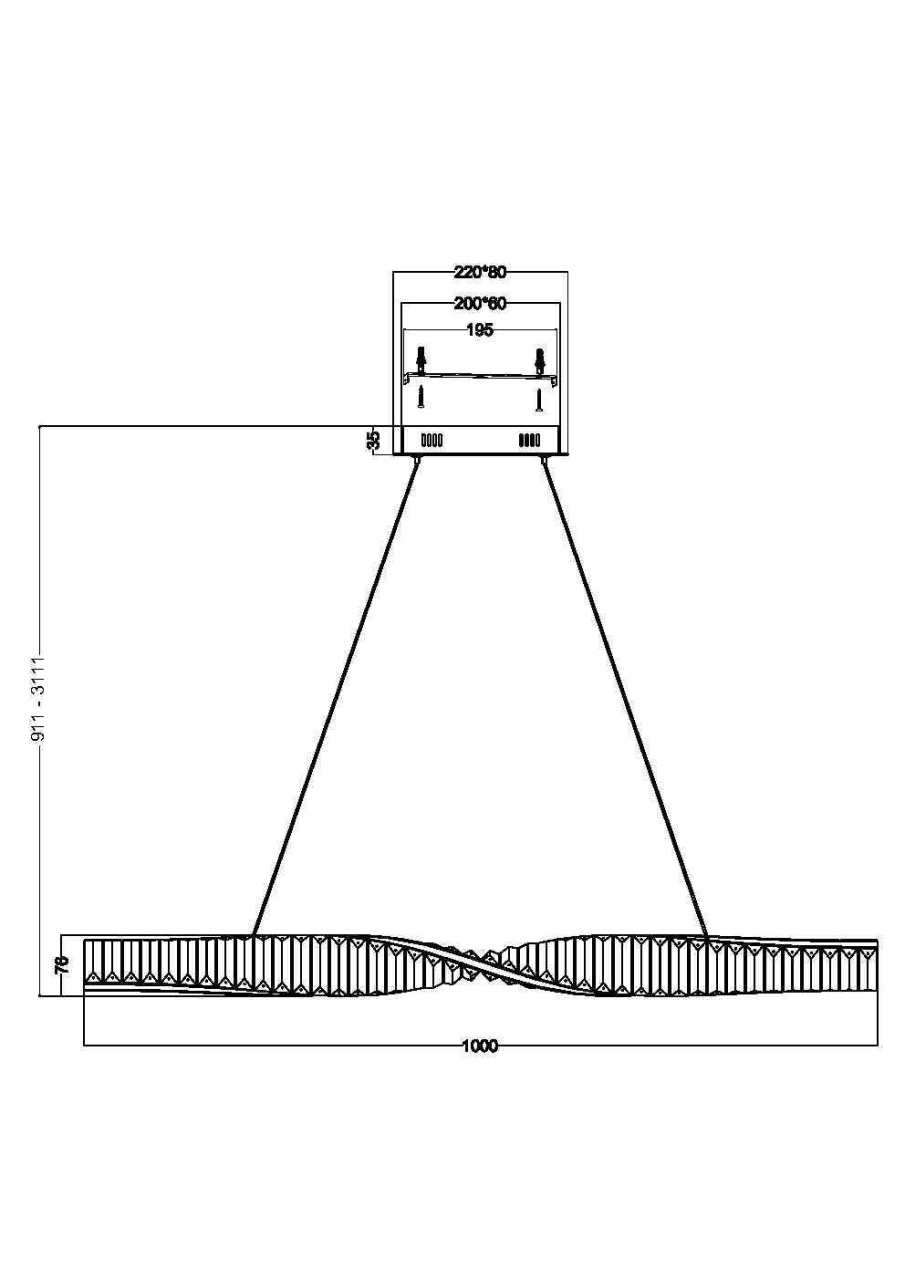 Lustra LED Krone P097PL-L28BS3K, 27W, 1900lm, lumina calda, IP20, aurie+transparenta, Maytoni - 3 | YEO