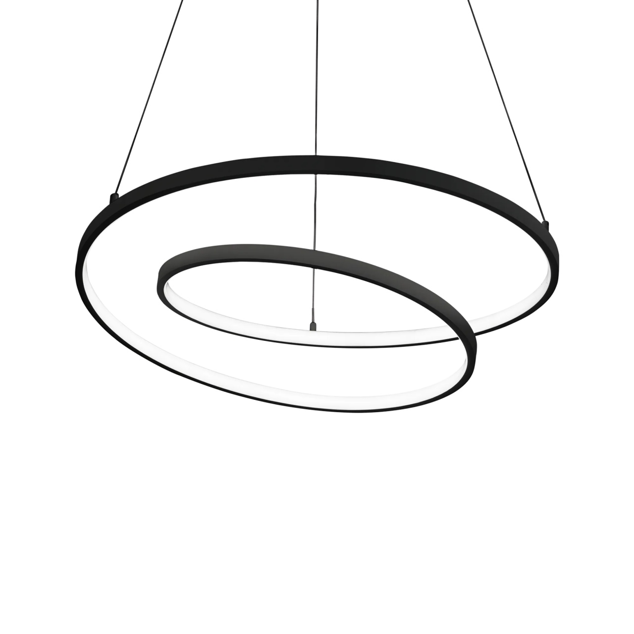 Lustra LED Oz, 52W, 2440lm, lumina calda (2700 K), IP20, neagra, Ideal Lux