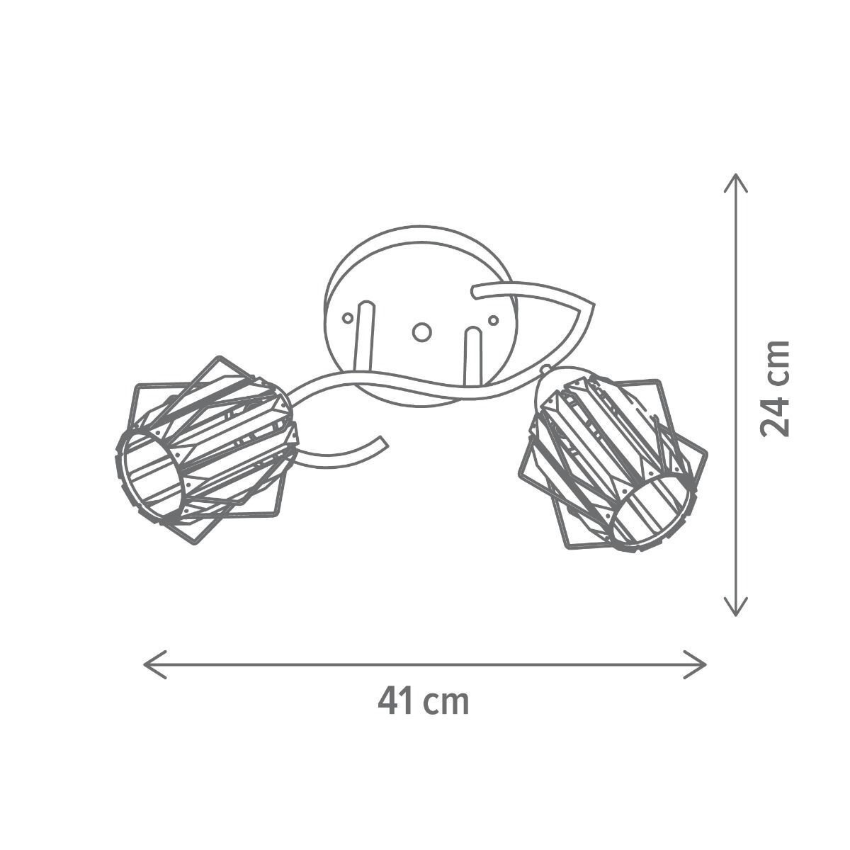 Lustra Spin PL2, 2xE27, neagra, Klausen