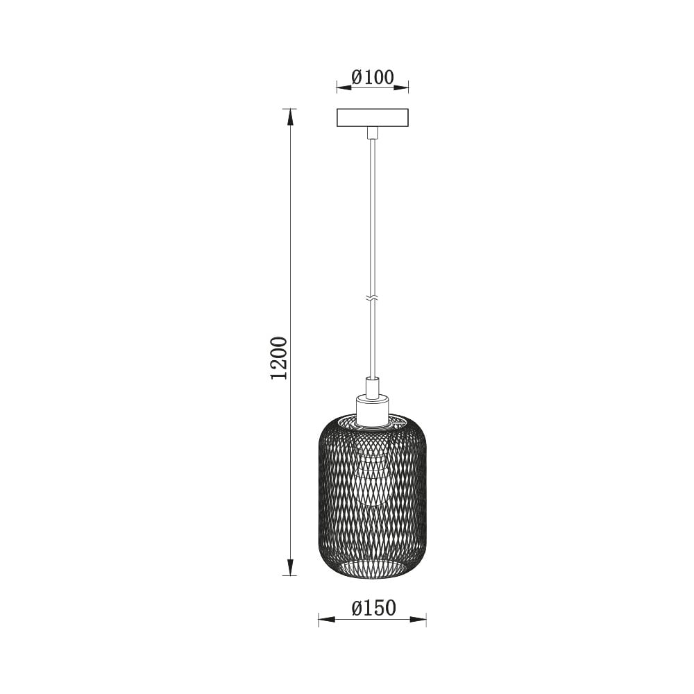 Pendul Braytron BR-BV03-00014, 1xE27, lemn+negru