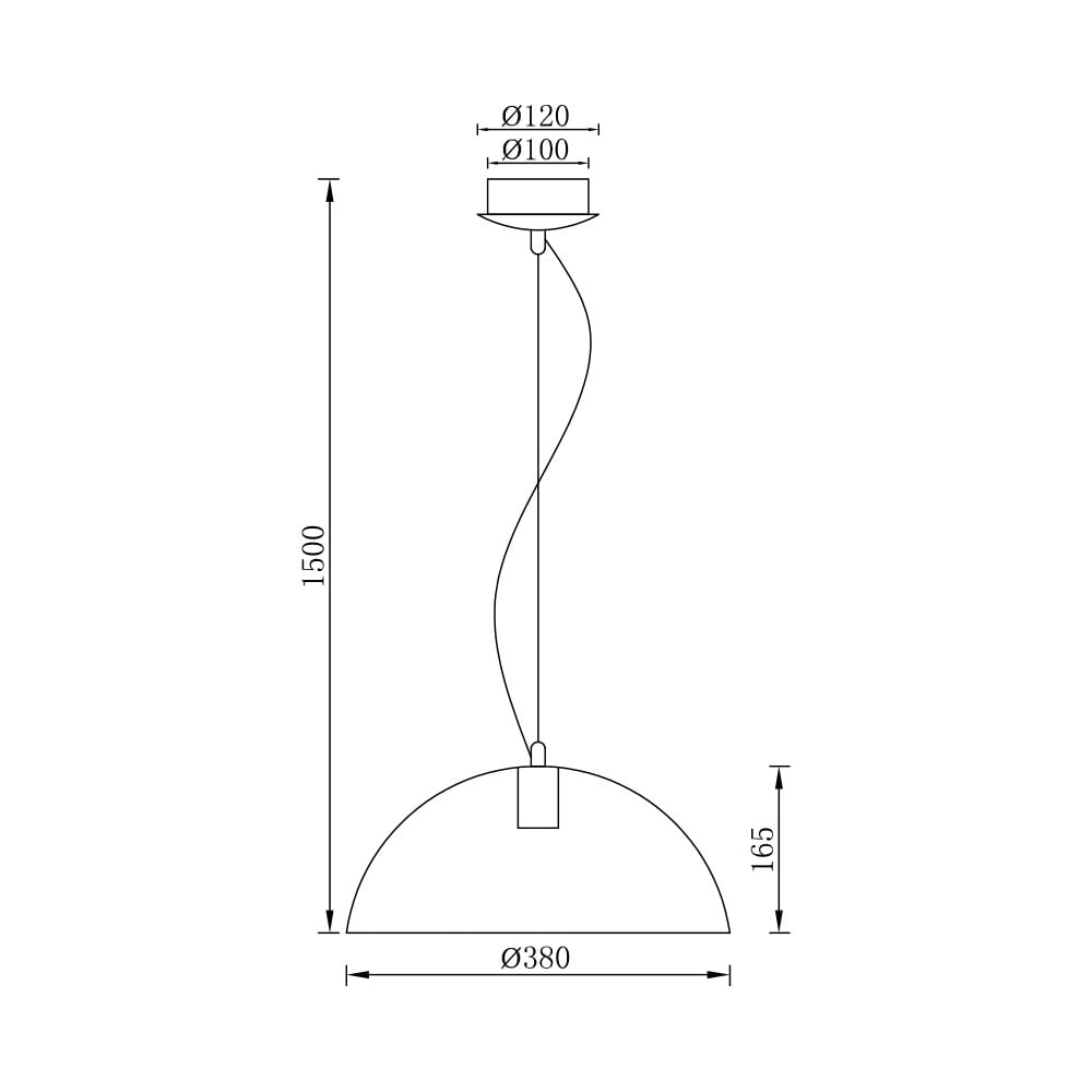 Pendul Braytron BR-BV05-00030, 1xE27, negru+auriu