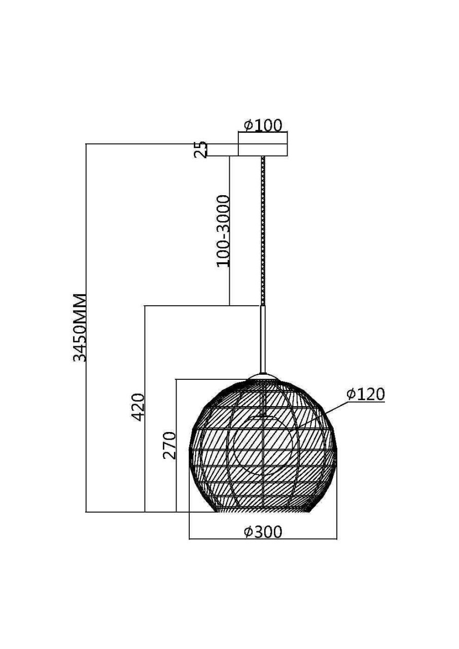 Pendul Cane MOD204PL-01BG1, 1xG9, alb+maro+negru, IP20, Maytoni - 3 | YEO