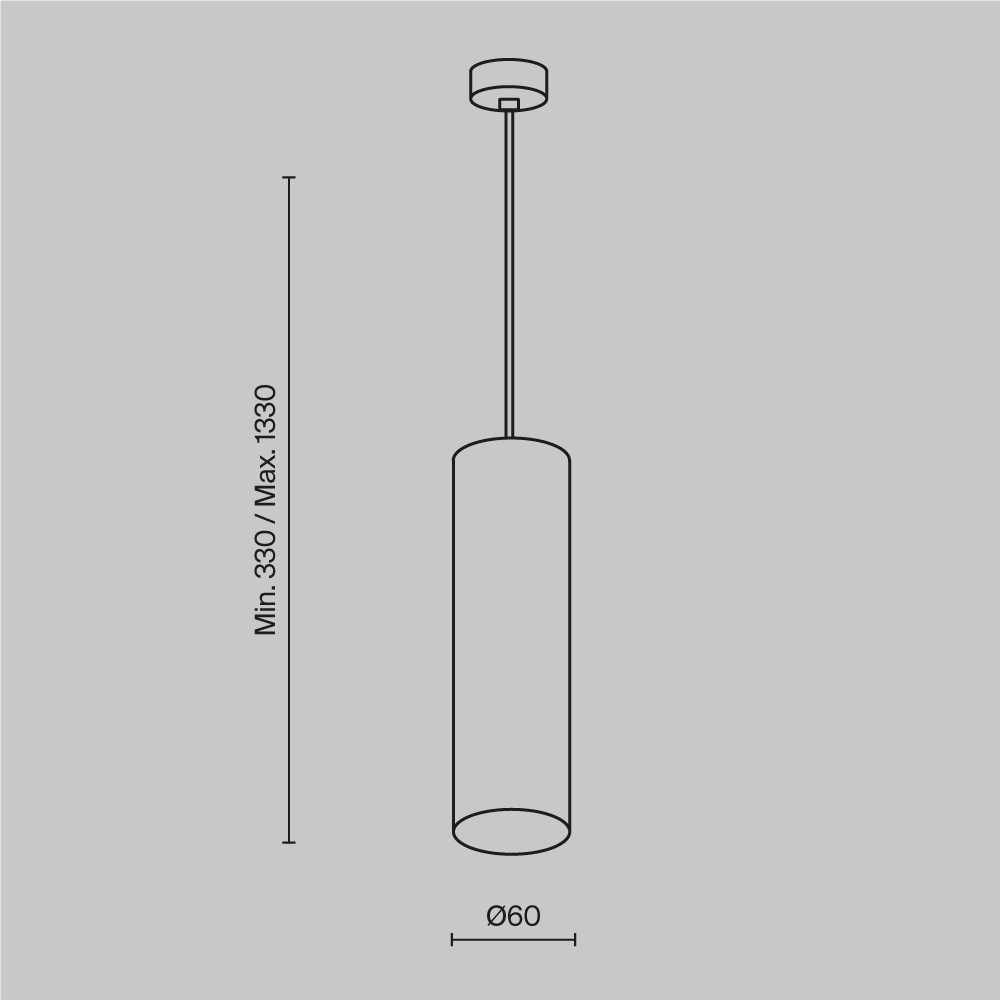 Pendul Focus P075PL-01B, 1xGU10, negru, IP20, Maytoni - 4 | YEO