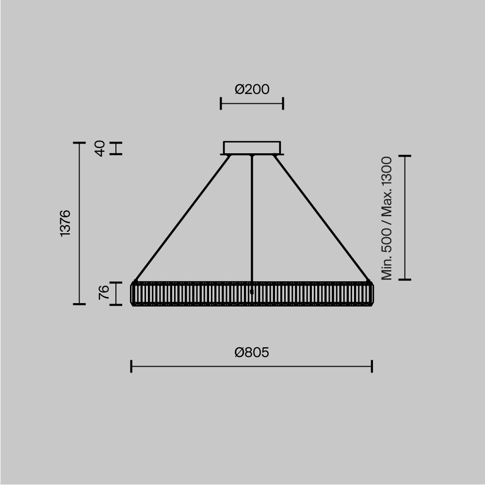 Pendul Krone, 45W, lumina calda (3000K), alama, Maytoni - imagine 9
