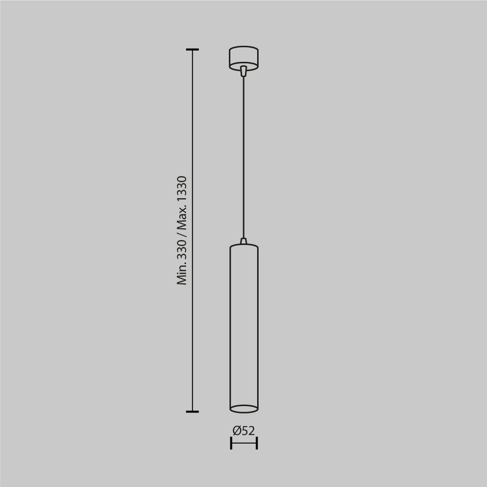 Pendul LED Focus P072PL-L12W3K-BS, 12W, 1000lm, lumina calda, IP20, arama+negru, Maytoni