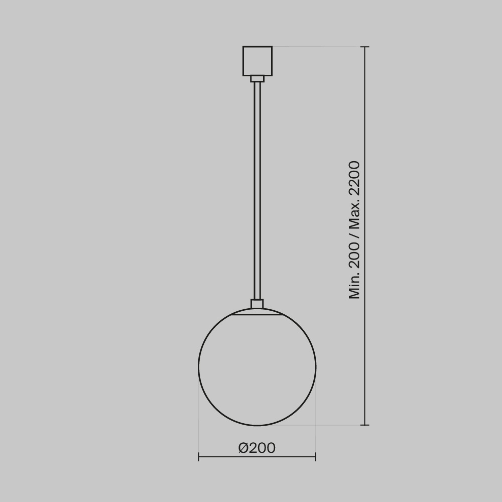 Pendul LED Luna P039PL-5W4K-20-B, 5W, 350lm, lumina neutra, IP20, negru+alb, Maytoni