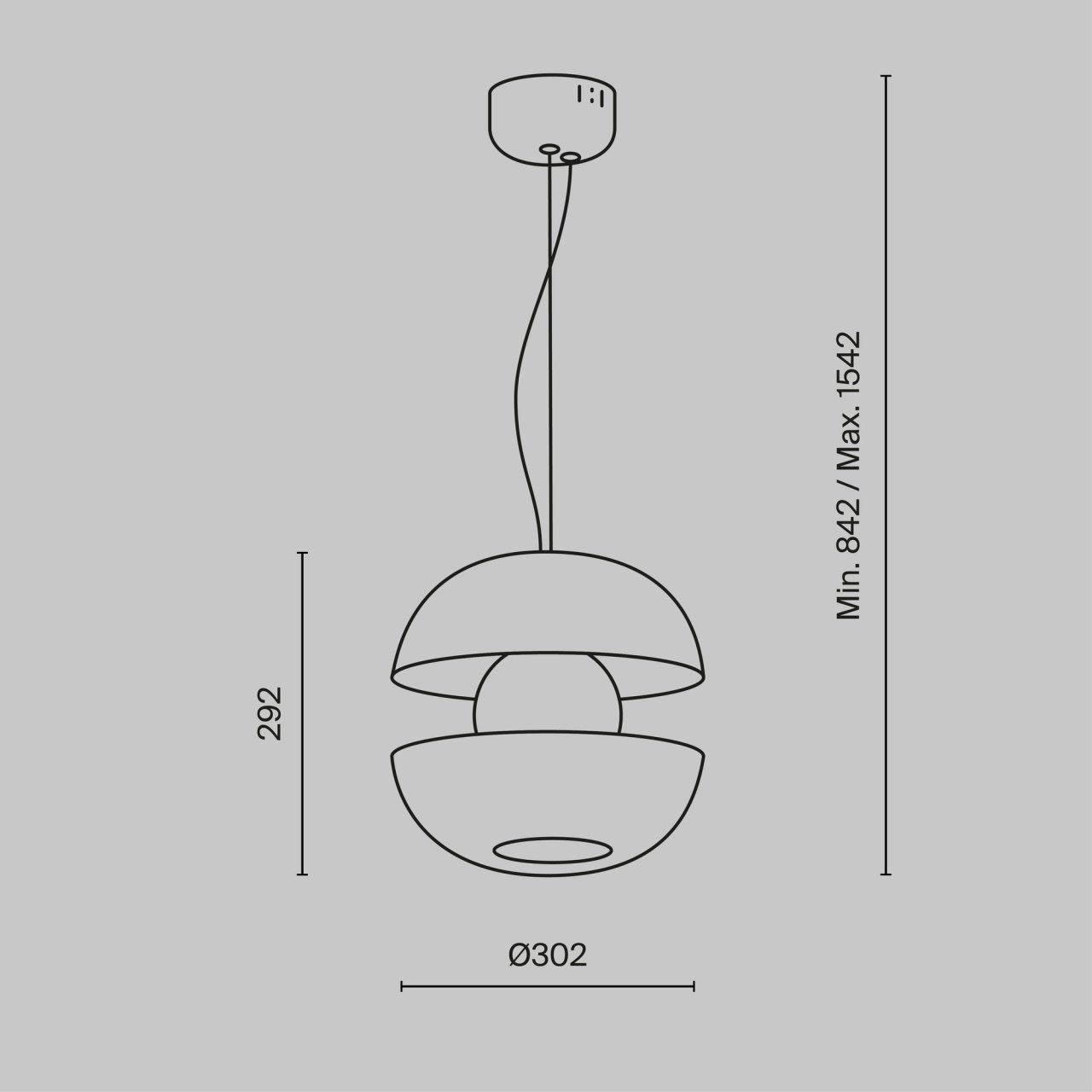 Pendul LED Rebel MOD322PL-L6G3K, 6W, 550lm, lumina calda, IP20, auriu, Maytoni