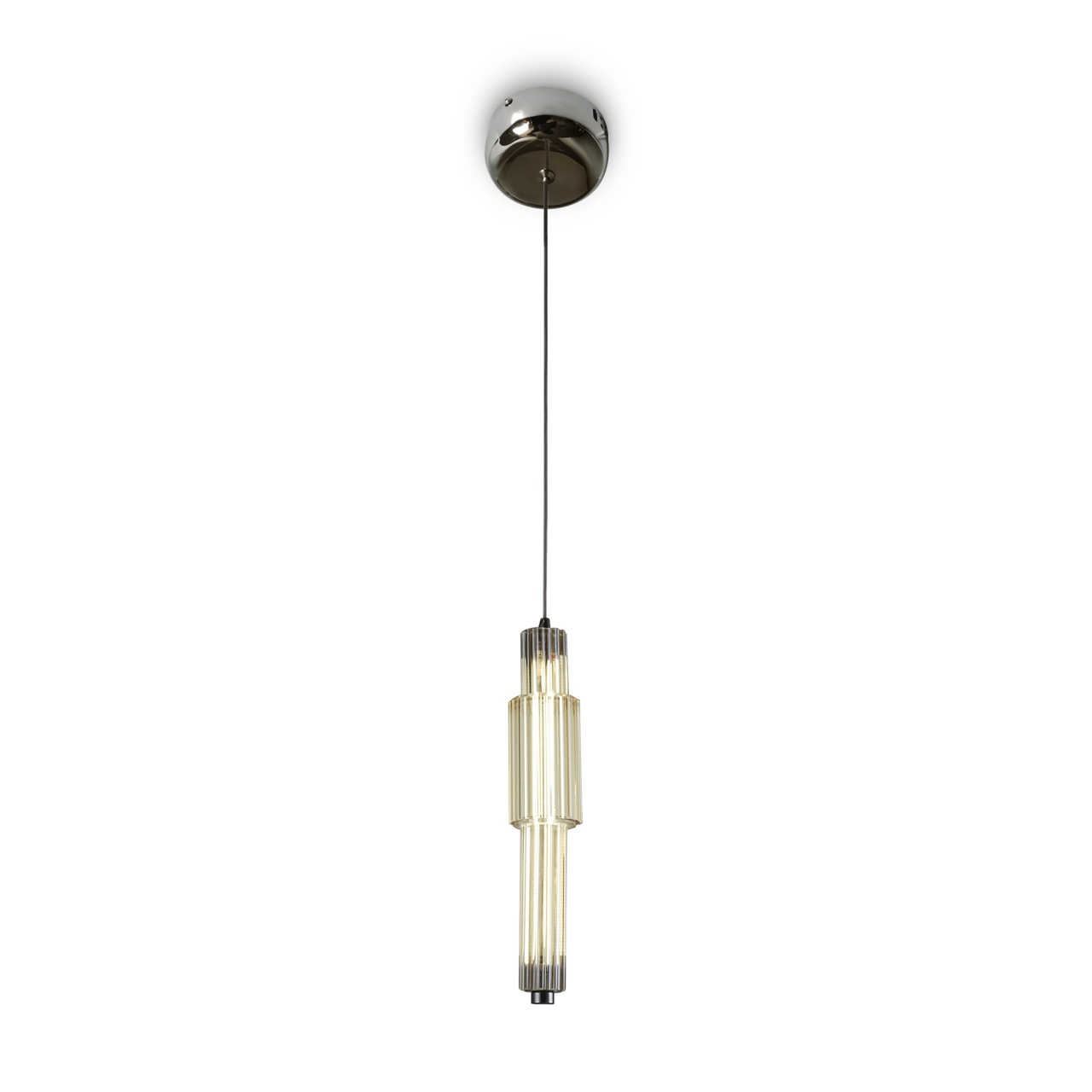 Pendul LED Verticale MOD308PL-L9CG3K, 8W, 800lm, lumina calda, IP20, crom+cognac, Maytoni - 2 | YEO