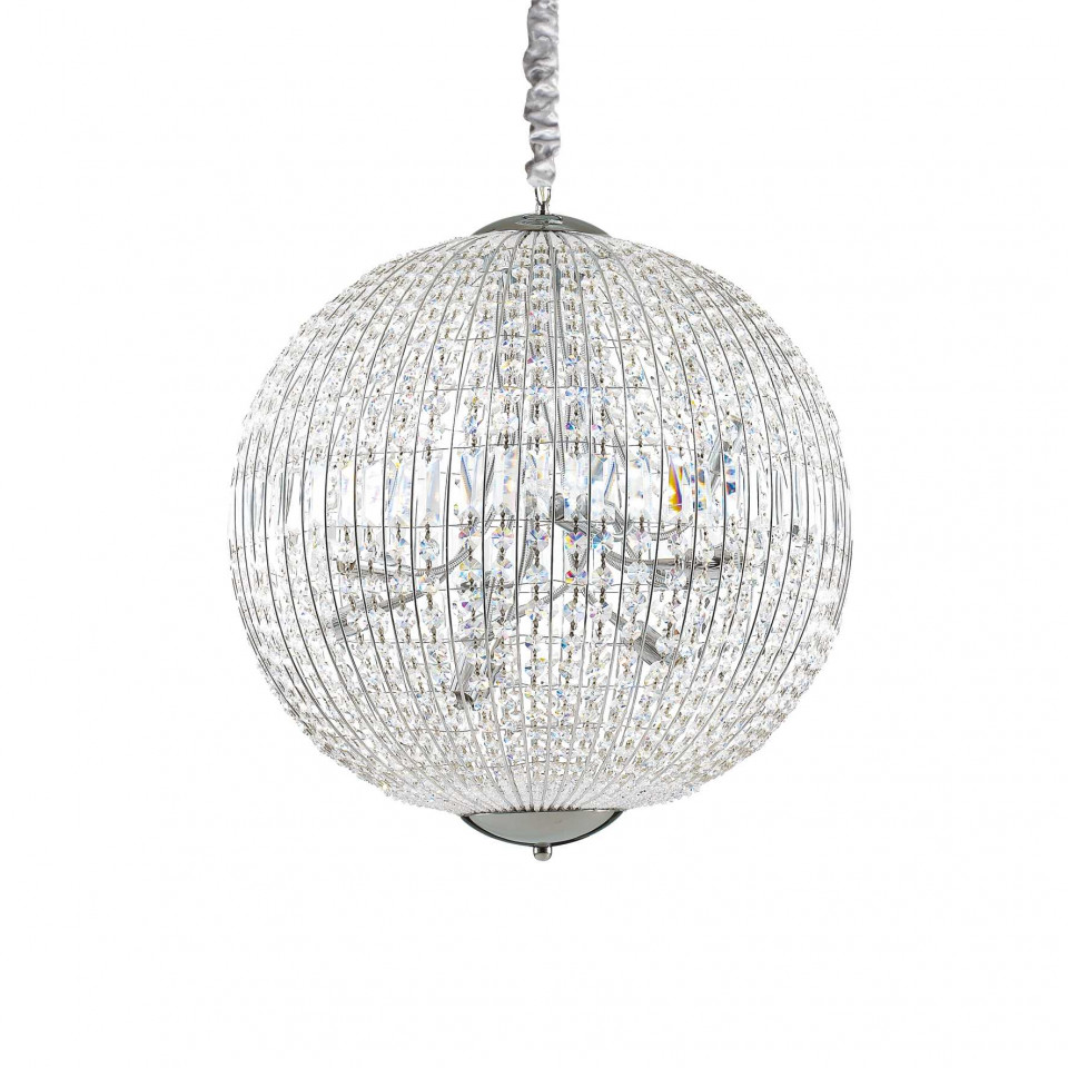 Pendul Luxor 116235, 12xG9, crom+transparent, IP20, Ideal Lux