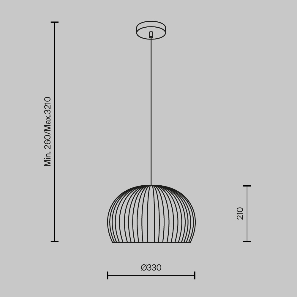 Pendul Roots MOD195PL-01W, 1xE27, negru+bej, IP20, Maytoni