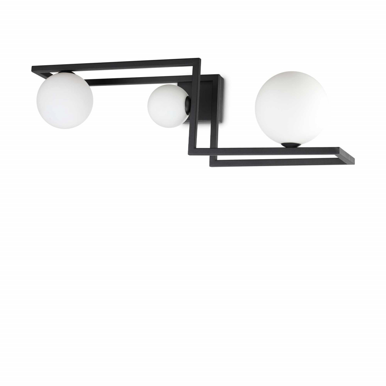 Plafoniera Angolo 284286, 3xG9, neagra+alba, IP20, Ideal Lux